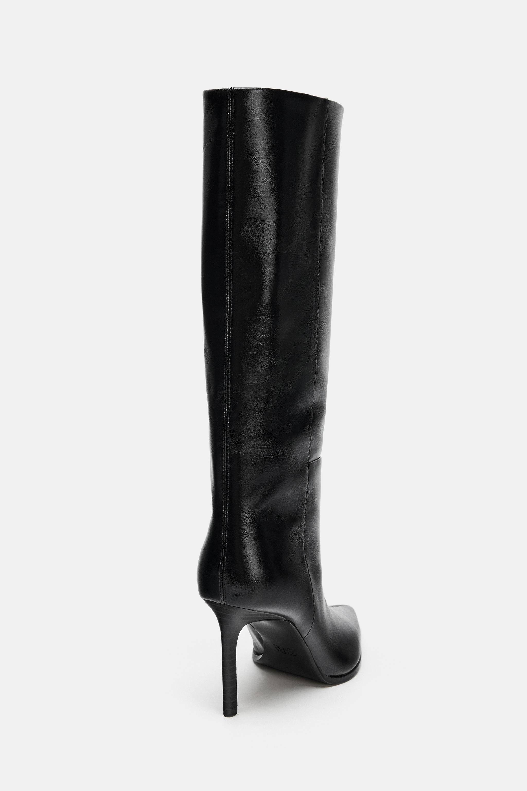 HEELED LEATHER BOOTS